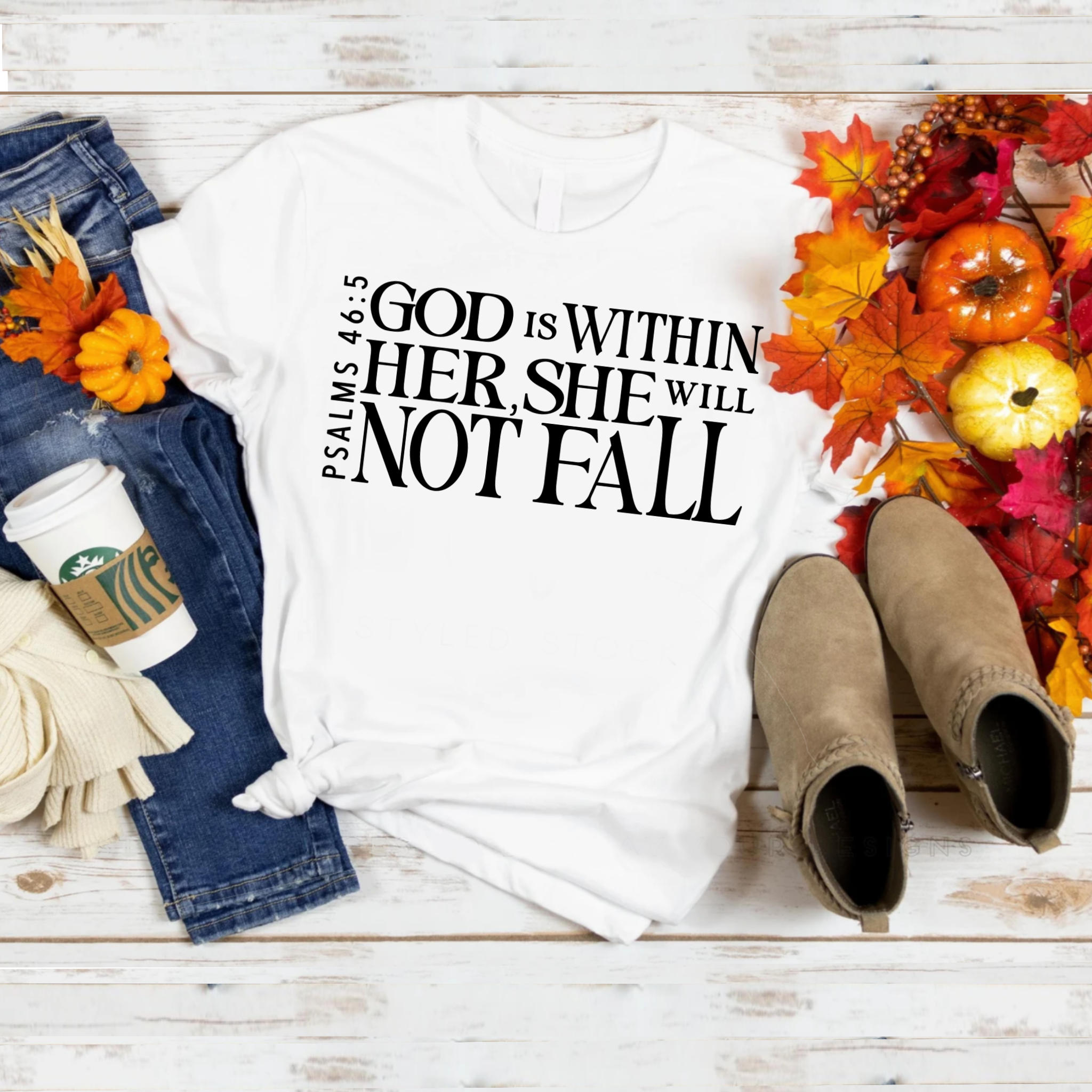 Maglietta Cristiana Donna 'God Is Within Her', Oversize, Cotone, Versetto Biblico, Top Religioso Ispirazionale